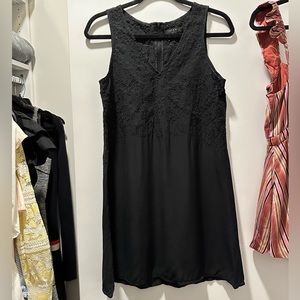 Rag and Bone eyelet silk navy dress XS